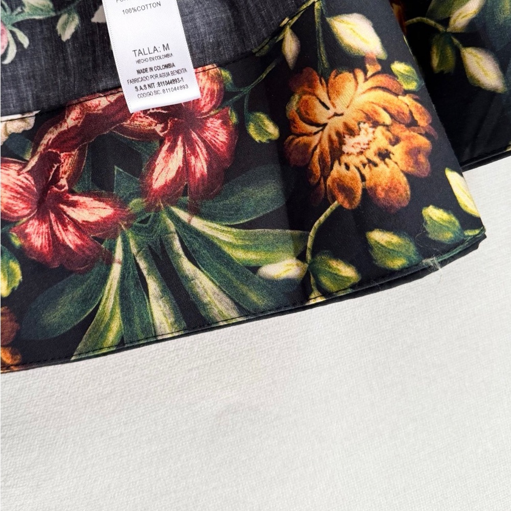 Agua by Agua Bendita Black Floral Midi Dress - Picture 8 of 9